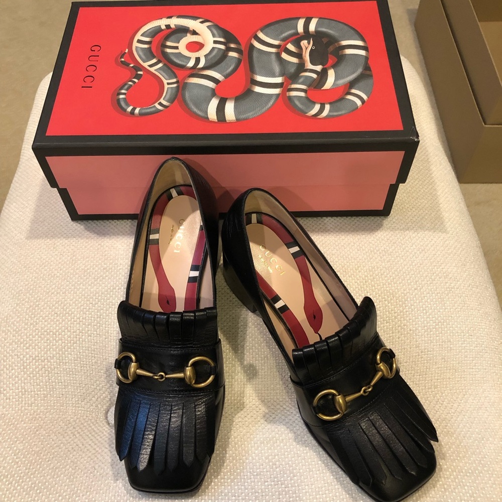 Authentic Gucci Malaga Kid Nero Pumps